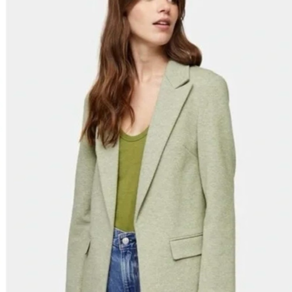 Topshop Light Green Blazer